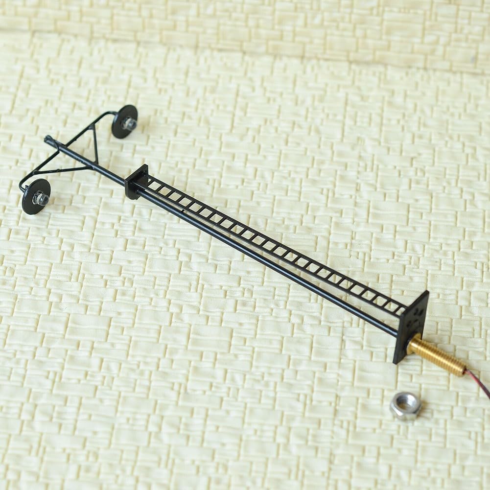 4 Pack LED Yard Lights for HO Scale Model Trains, Metal Body, Suitable for OO/HO Scale, Resistor (A)