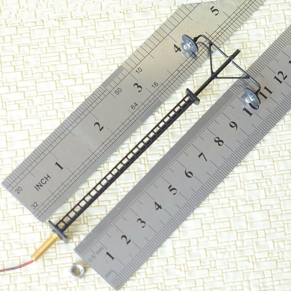 4 Pack LED Yard Lights for HO Scale Model Trains, Metal Body, Suitable for OO/HO Scale, Resistor (A)