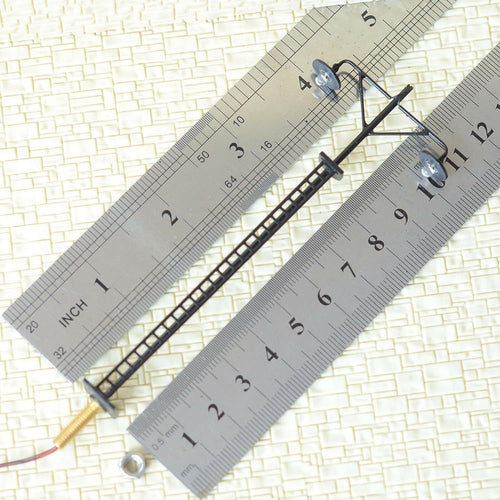 4 Pack LED Yard Lights for HO Scale Model Trains, Metal Body, Suitable for OO/HO Scale, Resistor (A)