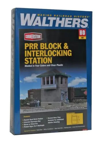 Walthers Cornerstone Part #2982  Railroad Block & Interlocking Station -- Kit - 2-7/16 x 3-1/8 x 4-7/8" 6.1 x 7.9 x 12.3cm