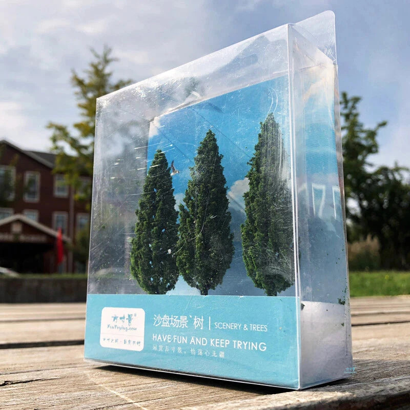 9.5CM Pine tree 3/Box Nice textured tree