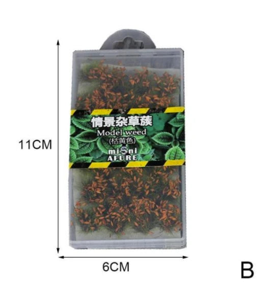 8 ASSORTED ALL NEW TUFTS, BUSH/GRASS STYLE 4-5MM APROX 28/PACK, your choice!