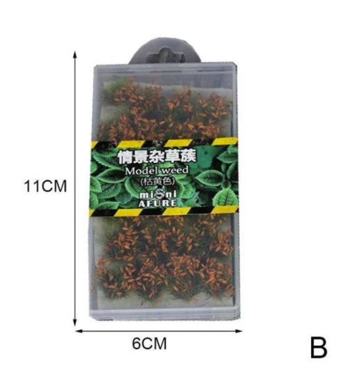 8 ASSORTED ALL NEW TUFTS, BUSH/GRASS STYLE 4-5MM APROX 28/PACK, your choice!