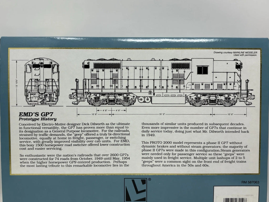 Proto 2000 Series GP7 Locomotive New In Box Limited Edition CN Life, Like Trains