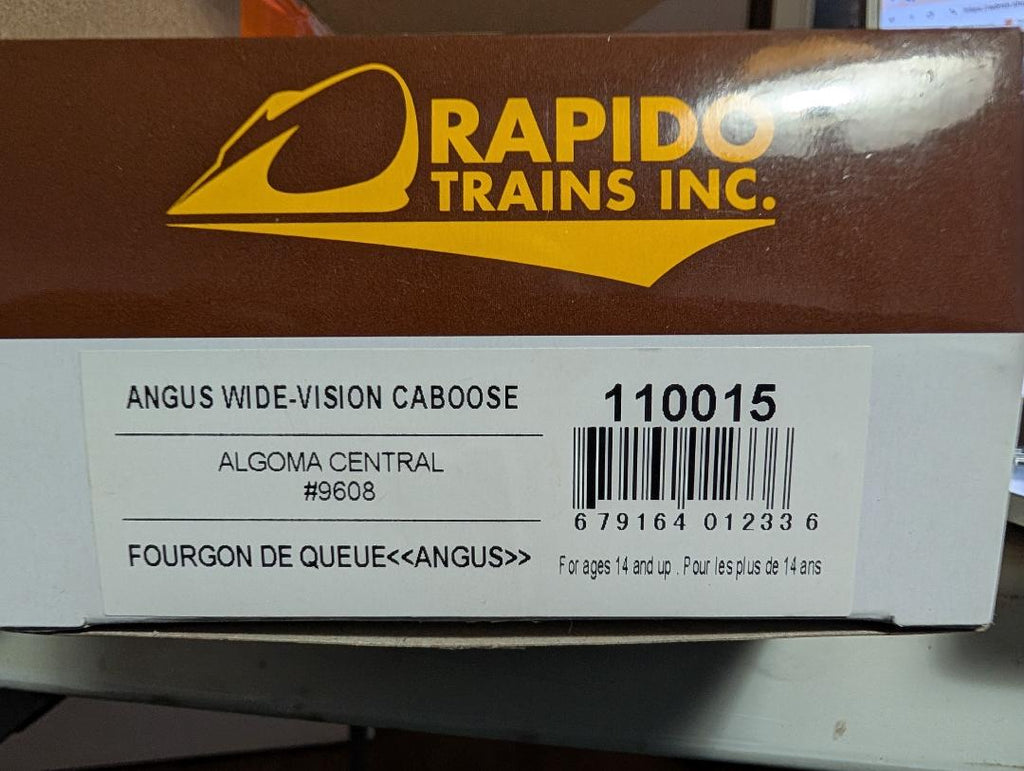 RAPIDO WIDE VISION ANGUS SHOP CABOOSE  ALGOMA CENTRAL HO SCALE