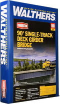 Walthers Trainline 90' Single Track Railroad Deck Girder Bridge-Kit Train