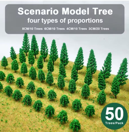 50PC SCENARIO TREE ASSORTMENT 3 styles