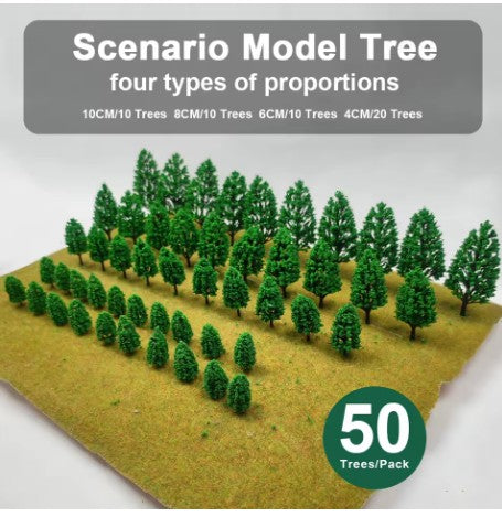 50PC SCENARIO TREE ASSORTMENT 3 styles