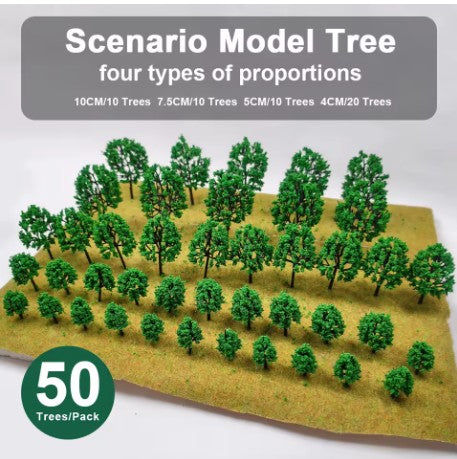 50PC SCENARIO TREE ASSORTMENT 3 styles